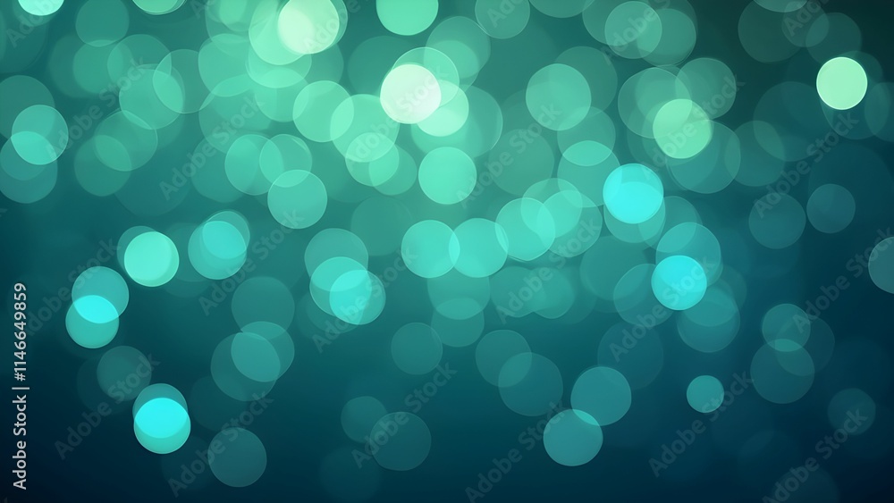 Abstract blue and green bokeh background with blurred bokeh circles for festive design projects Abstract blue and green bokeh background with blurred bokeh circles for festive design projects