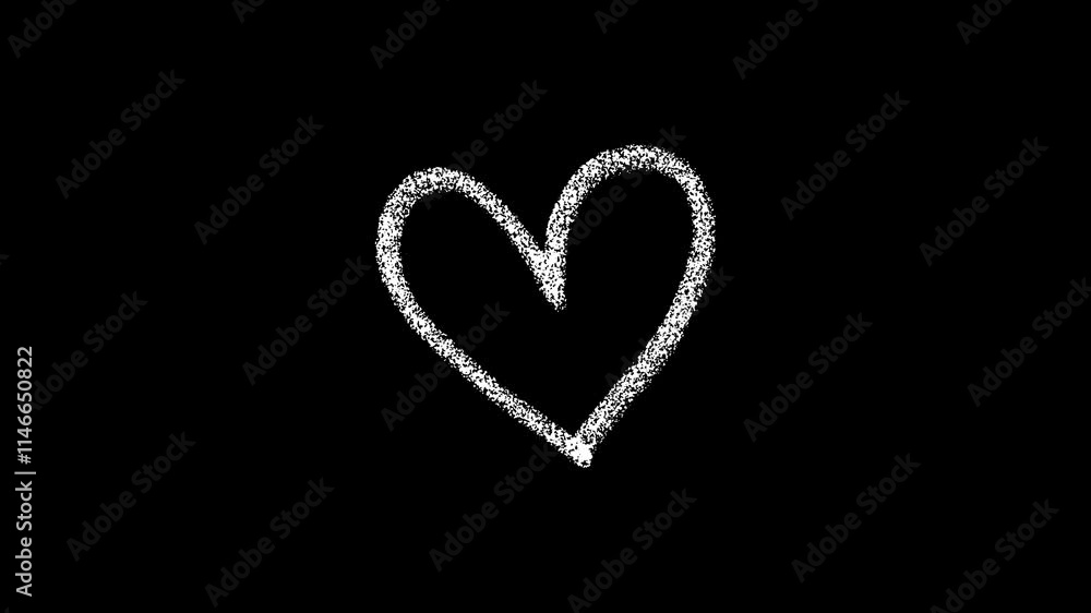 Hand-drawn Scribble heart doodle, looping stop motion animation on a transparent background, 4k Hand-drawn Scribble heart doodle, looping stop motion animation on a transparent background, 4k