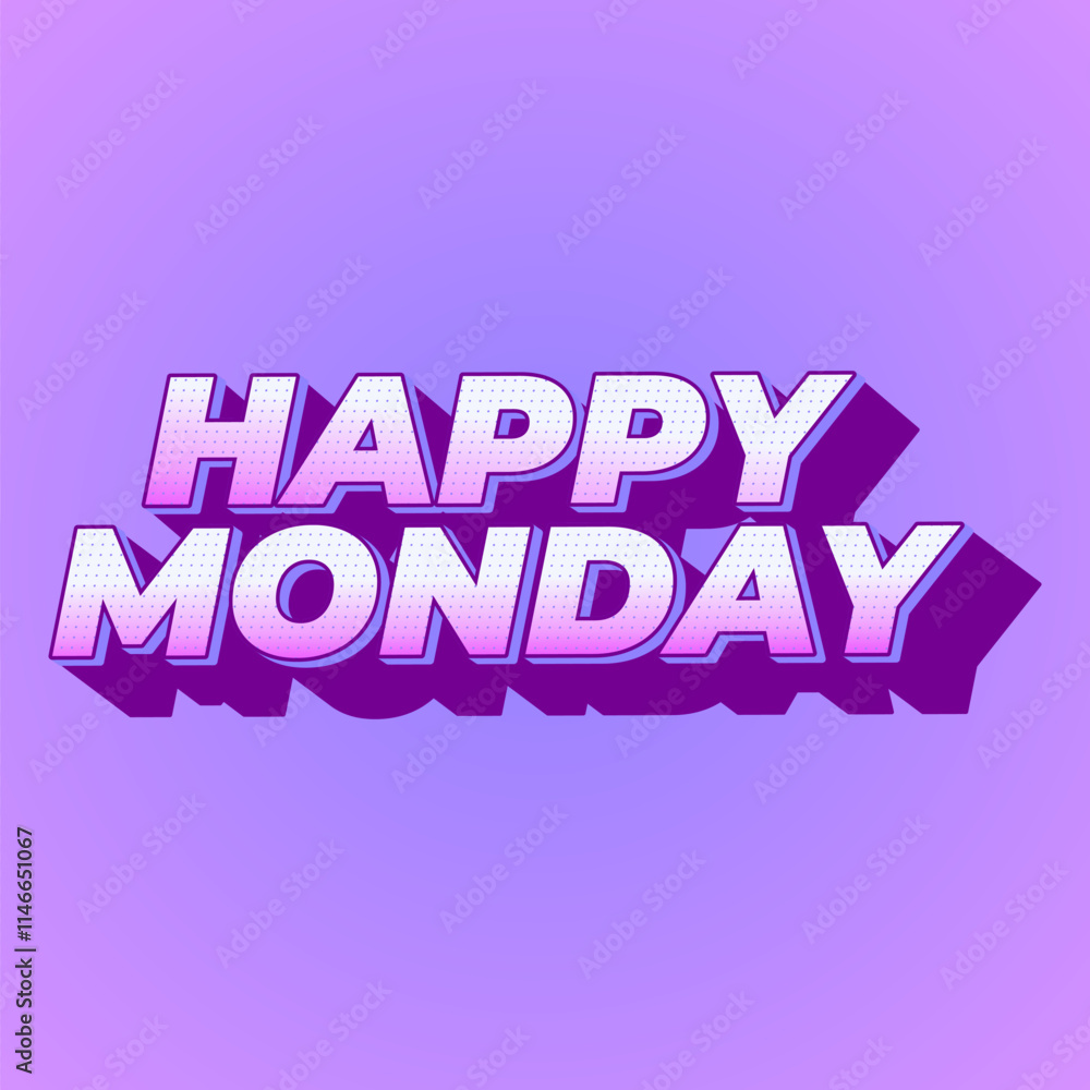 Happy monday text effect design with super bold fonts Happy monday text effect design with super bold fonts