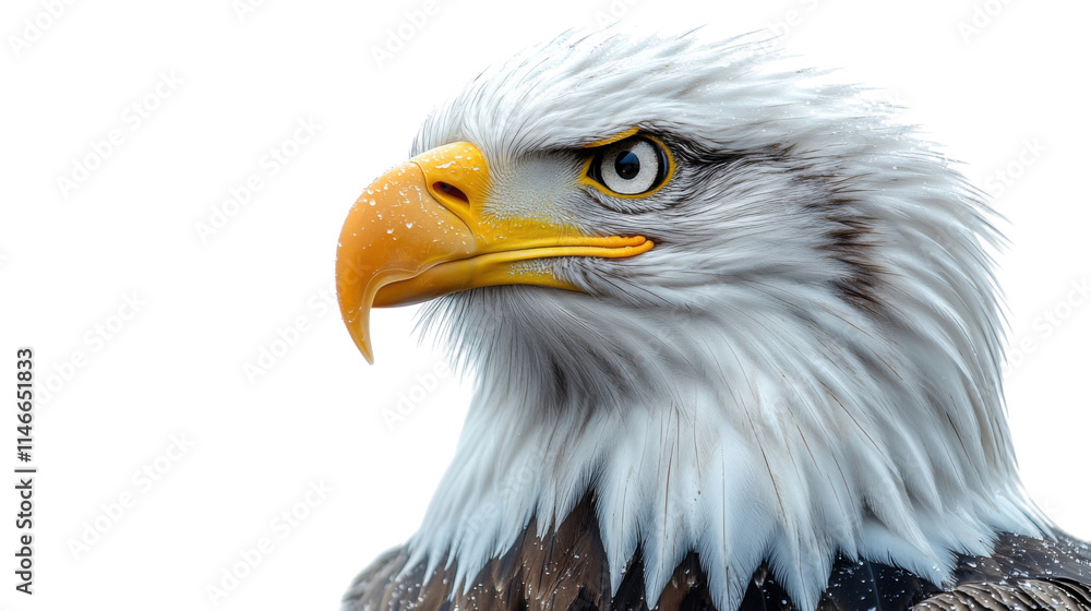 Obraz premium portrait of a eagle isolated on white background 