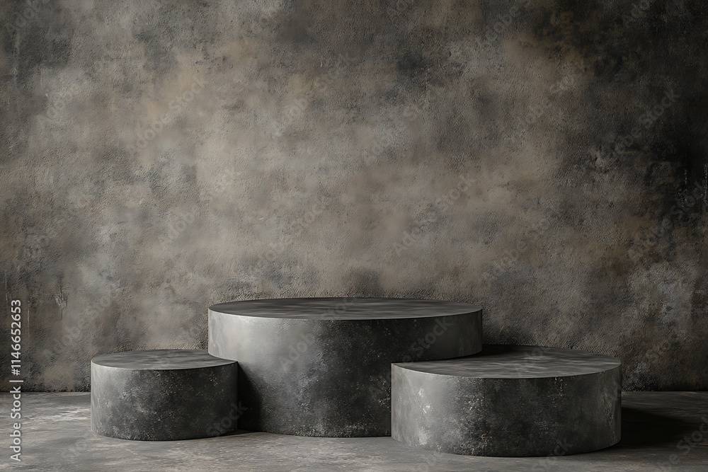 Dark Concrete Podium Display Stand Dark Concrete Podium Display Stand