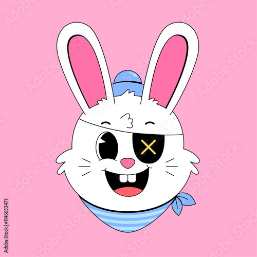 Cute sailor bunny cartoon