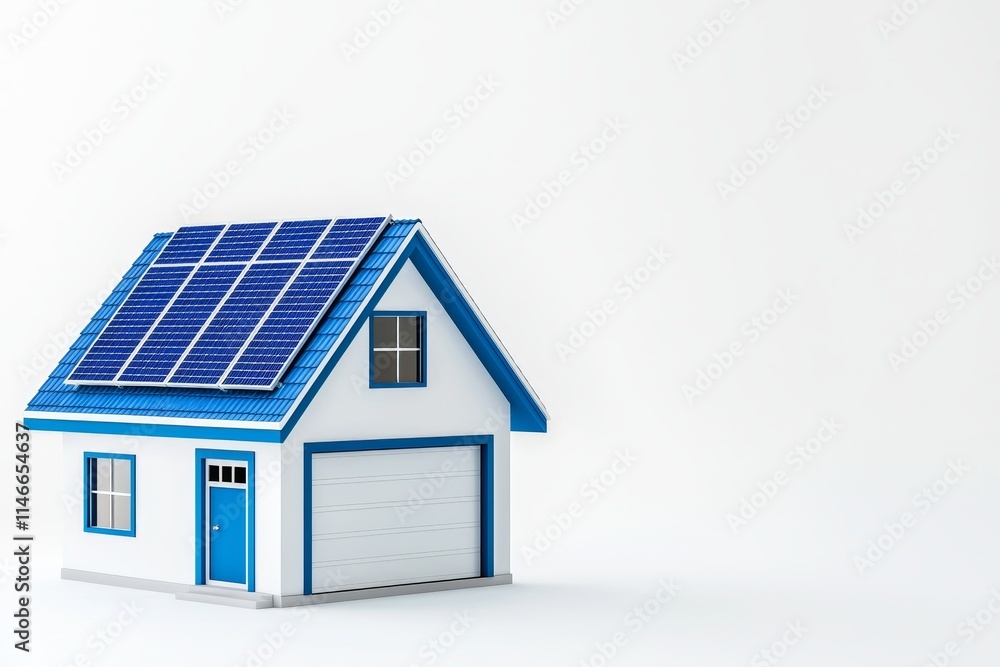 A house featuring solar panels, highlighted on a see-through background. A house featuring solar panels, highlighted on a see-through background.