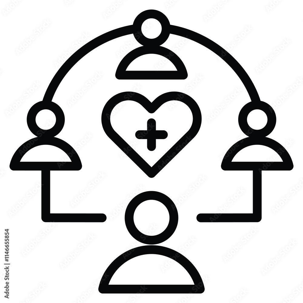 Relationship Health icon line vector illustration Relationship Health icon line vector illustration