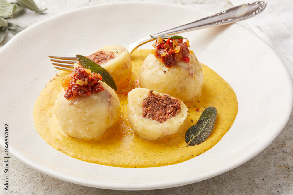 Stuffed Gnocchi with Mushrooms and Pumpkin Stuffed Gnocchi with Mushrooms and Pumpkin