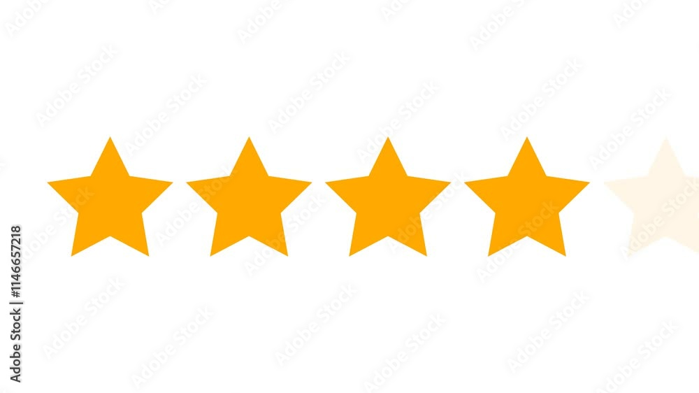 Customer Satisfaction Reviews Stars, Feedback Rating Products 4k Animation with Alpha Channel Customer Satisfaction Reviews Stars, Feedback Rating Products 4k Animation with Alpha Channel