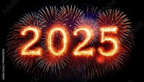 Celebrate 2025 New Year, Fireworks, New Years Eve, Party