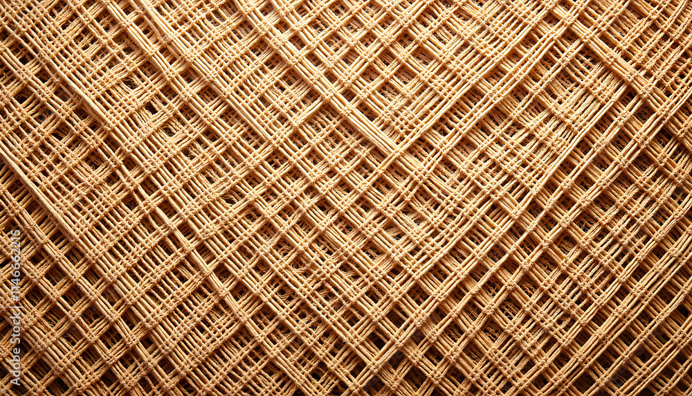 Intricate woven rattan texture in diagonal pattern
Intricate woven rattan texture in diagonal pattern