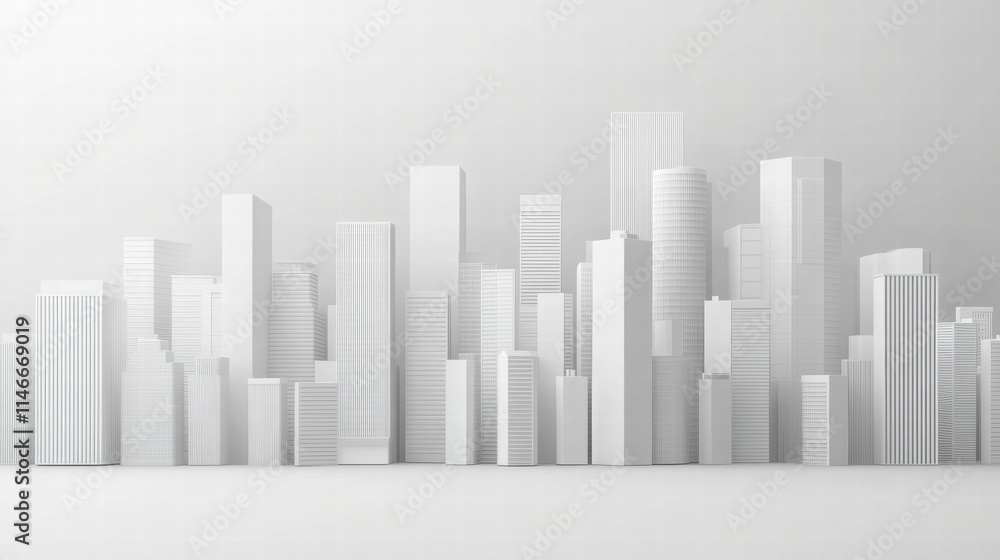 Showcase of Pure White Building Models Urban Environment Architectural Content Minimalist View Structural Design Showcase of Pure White Building Models Urban Environment Architectural Content Minimalist View Structural Design