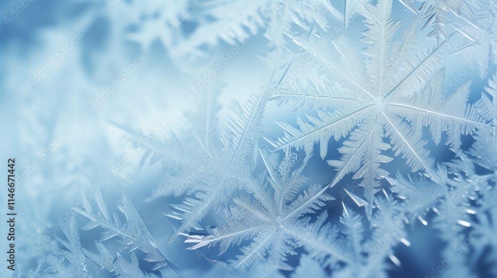 Macro of frost crystals, delicate ice patterns Macro of frost crystals, delicate ice patterns