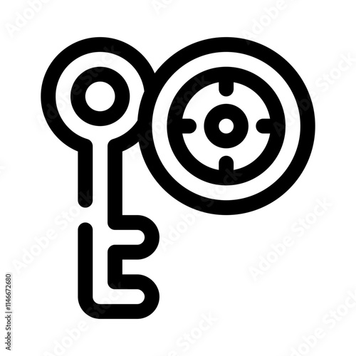 target keywords line icon