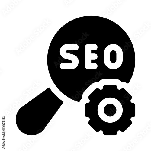 SEO service glyph icon