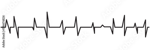 Lifeline icon vector. Heart beats line icon. Cardiogram line icon, sign. Heart pulse silhouette, icon, symbol. Vector illustration.