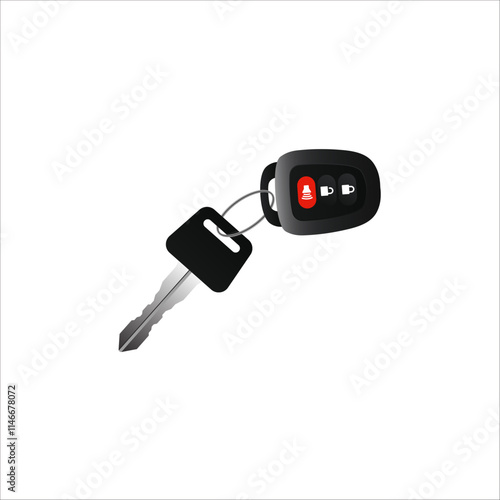 Car key vector. Automotive key vector. Car Key lock vector.