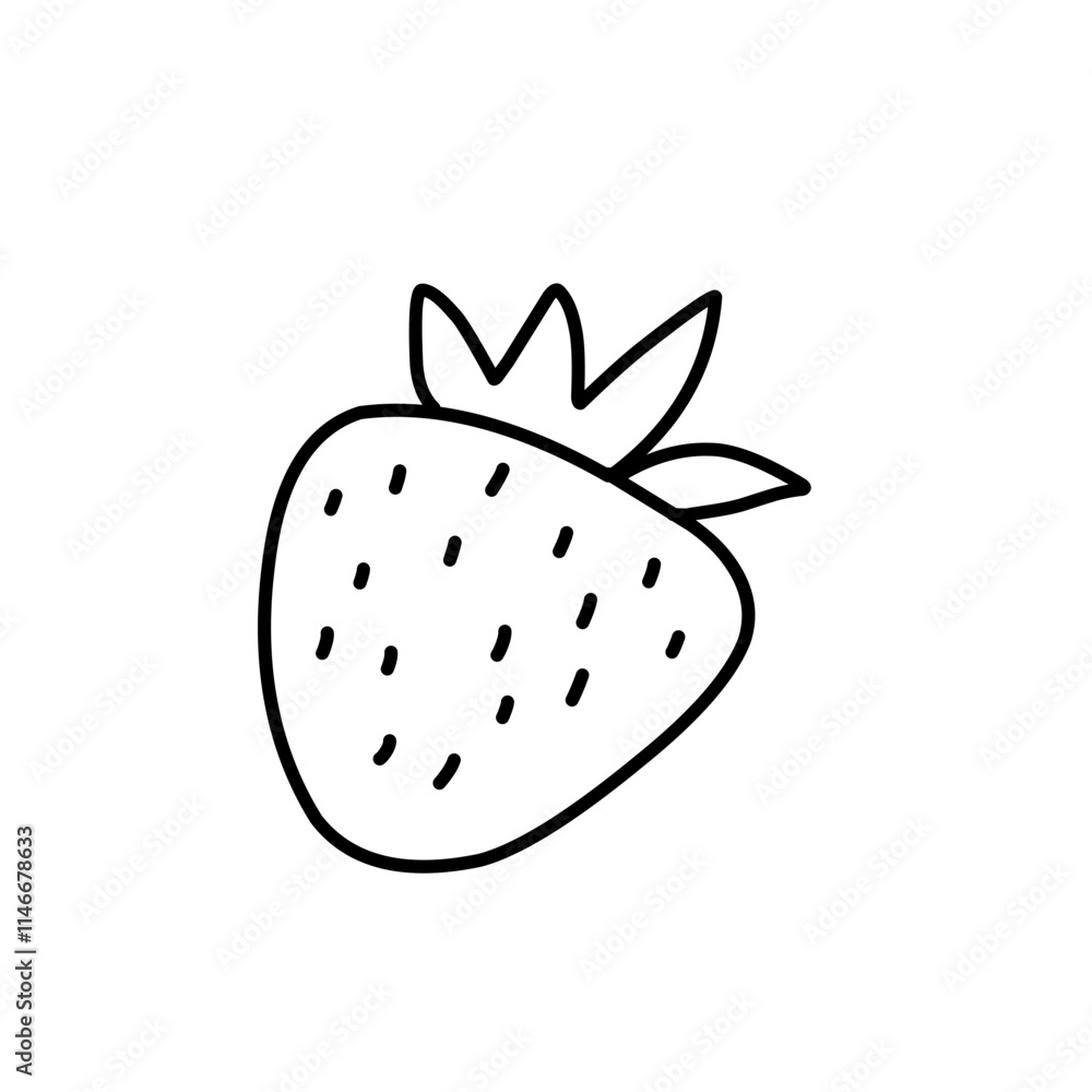 strawberry fruit outline strawberry fruit outline