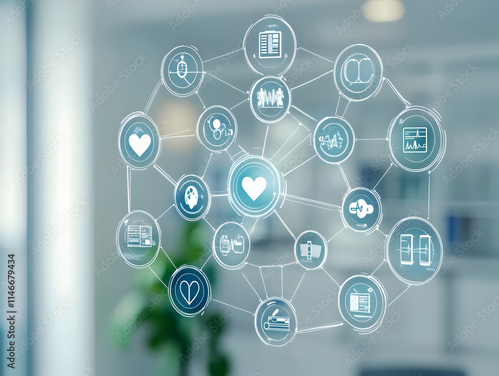 Medical Technology Network Illustration Medical Technology Network Illustration
