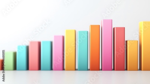 A colorful bar graph displaying increasing values, symbolizing growth and progress in data visualization. Free Download A colorful bar graph displaying increasing values, symbolizing growth and progress in data visualization. - GFXLoad