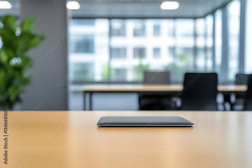 Office Laptop on Desk Background Image Office Laptop on Desk Background Image
