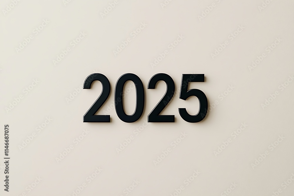 minimalist design of 2025 isolated in white background minimalist design of 2025 isolated in white background
