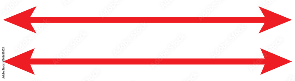 Red long dual arrow icon vector. Simple dual arrow icon vector. Dual arrow Vector illustration. Double arrow icon set . two side arrows icon vector. Red long dual arrow icon vector. Simple dual arrow icon vector. Dual arrow Vector illustration. Double arrow icon set . two side arrows icon vector.