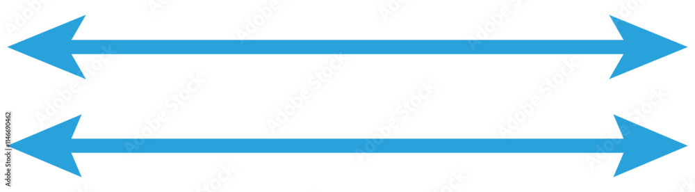Blue long dual arrow icon vector. Simple dual arrow icon . Dual arrow Vector illustration. Double arrow icon . two side arrows icon vector. Double arrow icon. Vector illustration of blue dual arrow. Blue long dual arrow icon vector. Simple dual arrow icon . Dual arrow Vector illustration. Double arrow icon . two side arrows icon vector. Double arrow icon. Vector illustration of blue dual arrow.
