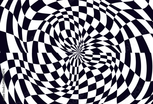 Psychedelic checkerboard pattern