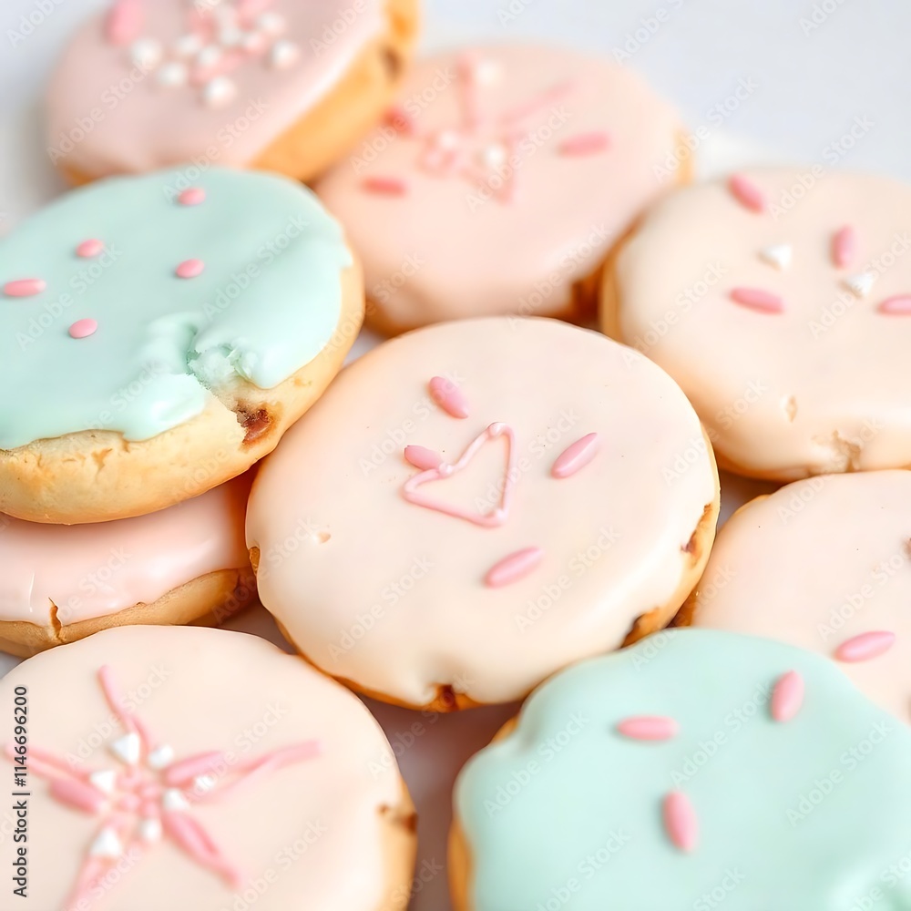 Festive Sugar Cookie Set Illustration Festive Sugar Cookie Set Illustration