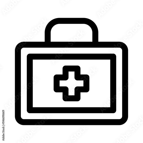 first aid kit line icon