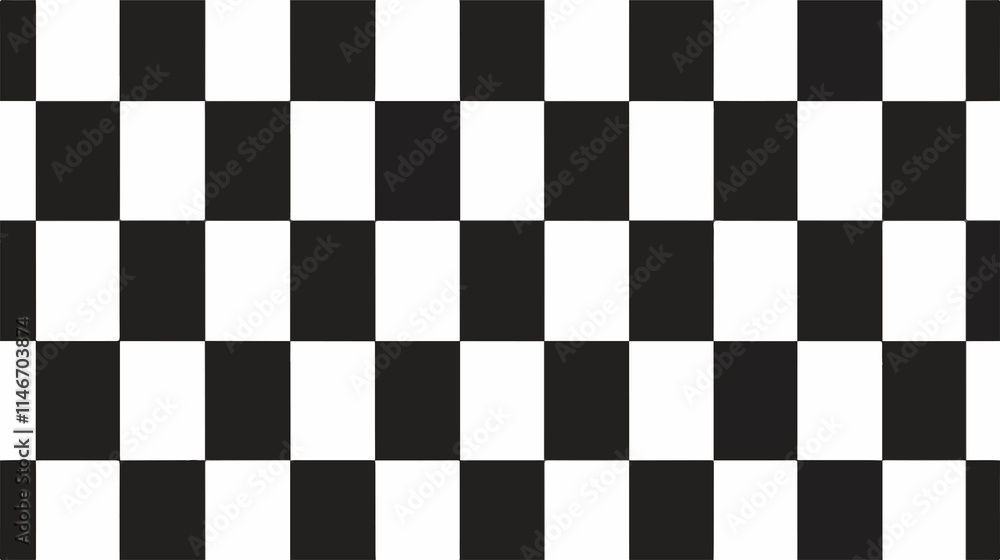 Fototapeta premium Seamless Black and White Square Tiles Pattern