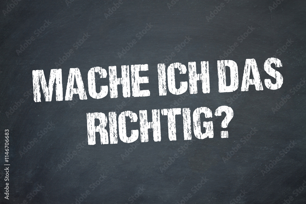 Obraz premium Mache ich das richtig?