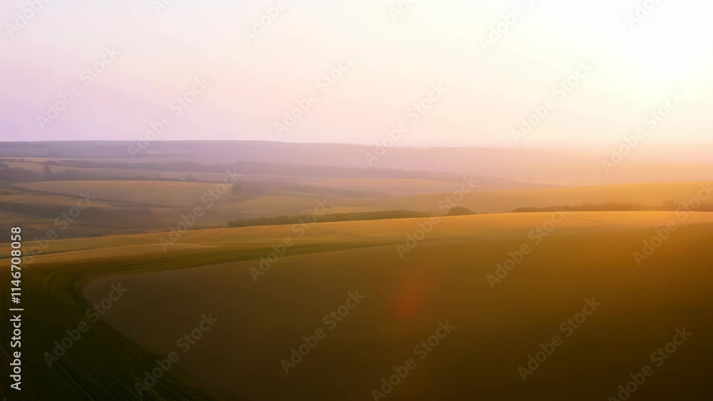 Exploring the serene landscapes of rolling hills and fields at dusk Exploring the serene landscapes of rolling hills and fields at dusk