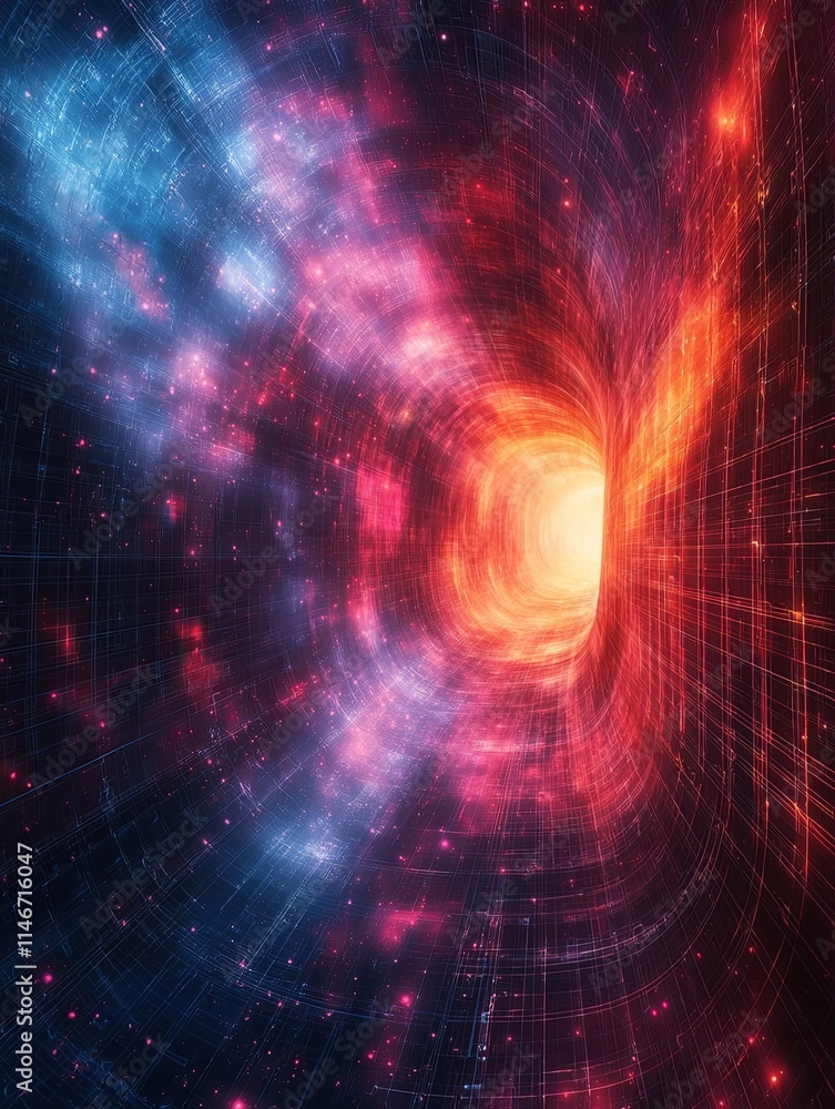 Fototapeta premium Vibrant Abstract Digital Background with Soft Lines