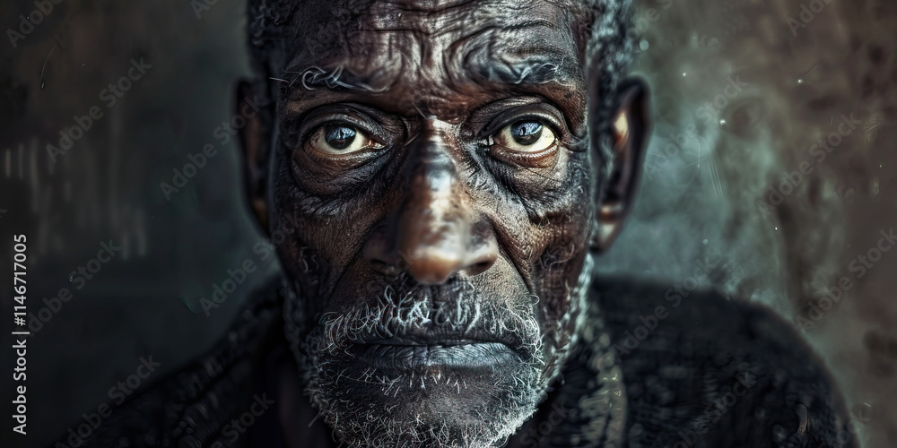 Portrait of an Elderly Black Man Portrait of an Elderly Black Man