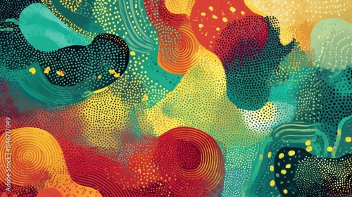 abstract colorful dotted pattern background