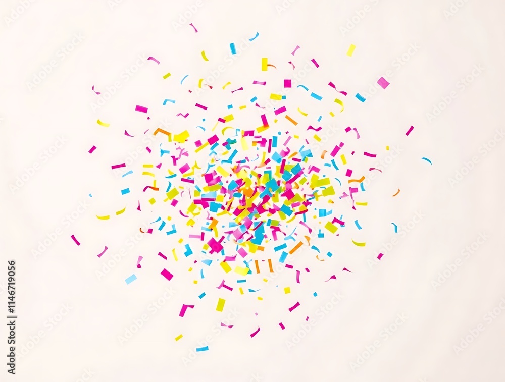 Colorful Confetti Exploding In An Upward Motion Colorful Confetti Exploding In An Upward Motion