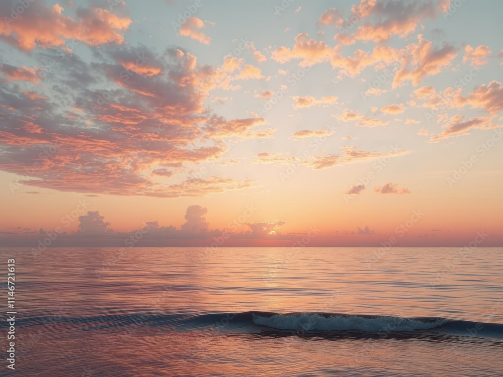 Vibrant sunset over calm ocean, perfect backdrop, sun, photo Vibrant sunset over calm ocean, perfect backdrop, sun, photo
