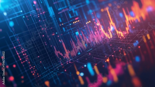 Wallpaper Mural Digital background for Cryptocurrency, blockchain technologies. Torontodigital.ca