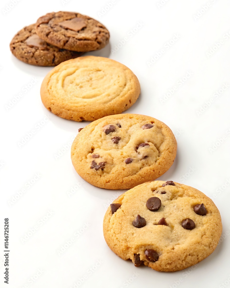 chocolate chip cookies on white chocolate chip cookies on white