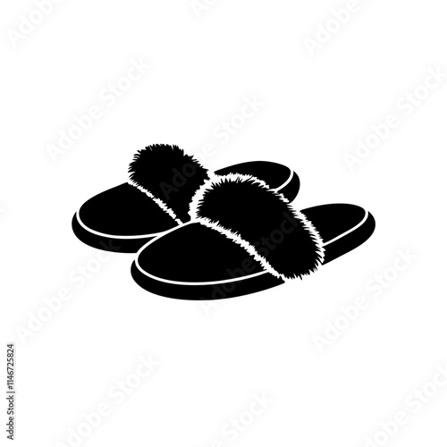  Cozy Fuzzy Slippers Vector Illustration for Home Comfort and Relaxation