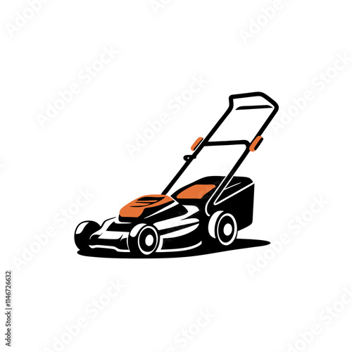  Lawn Mower Vector Illustration for Garden Maintenance and Landscaping Design