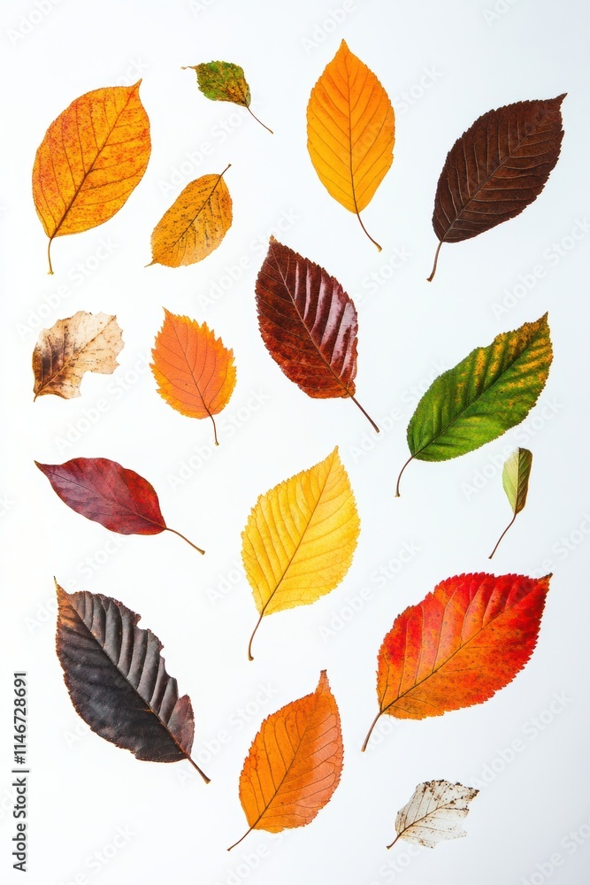 Obraz premium Colorful Fall foliage background. Seasonal theme for greeting card background.