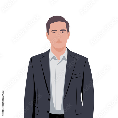  Professional Businessman Vector Illustration in Formal Suit