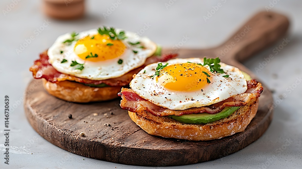 Delicious Avocado Bacon Egg Toast Breakfast Delicious Avocado Bacon Egg Toast Breakfast