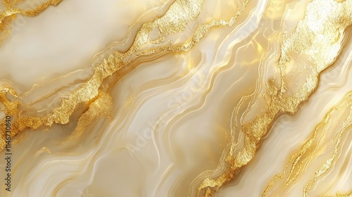 Elegant Marble and Gold Texture with Flowing Veins and Glossy Finish, Showcasing a Luxurious and Timeless Design Perfect for Sophisticated Decor and Premium Interior Aesthetics.