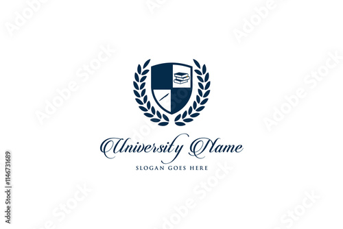 University, academy Logo vector. Education Shields logo for high school education vector Logo Template
