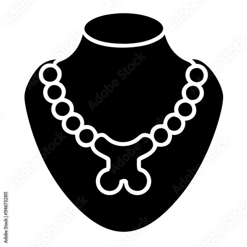  Elegant Necklace Display Silhouette on Stand for Jewelry Design and Marketing