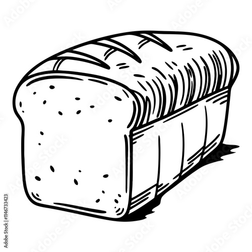  Whole Wheat Bread Loaf Vector Illustration Bakery Design Element Food Art