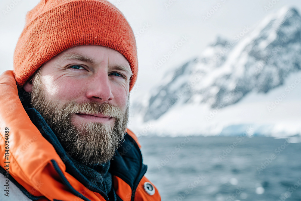 A scientist examining climate change in arctic environment generated with AI A scientist examining climate change in arctic environment generated with AI