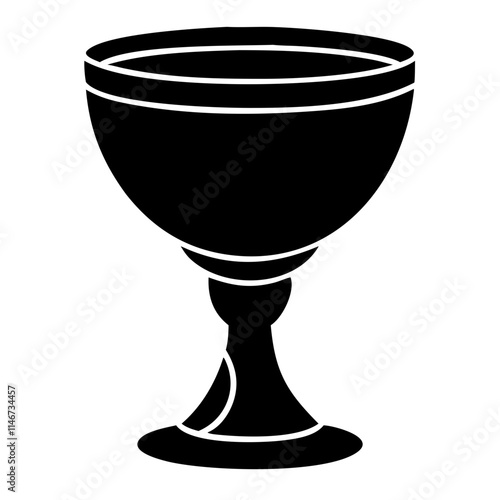  Black Chalice Vector Symbol of Sacrifice and Ceremony