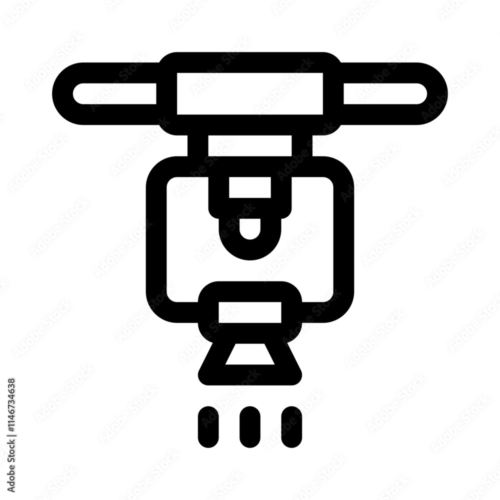 Sprinkler line icon Sprinkler line icon